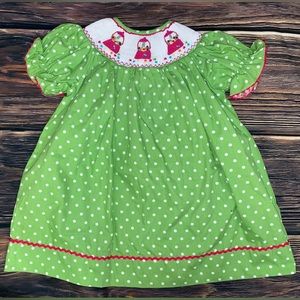 Southern Tots Green Polka Dot Dress Sz 18M